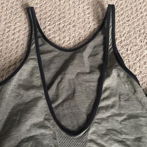 Lululemon skinny strap army green tank